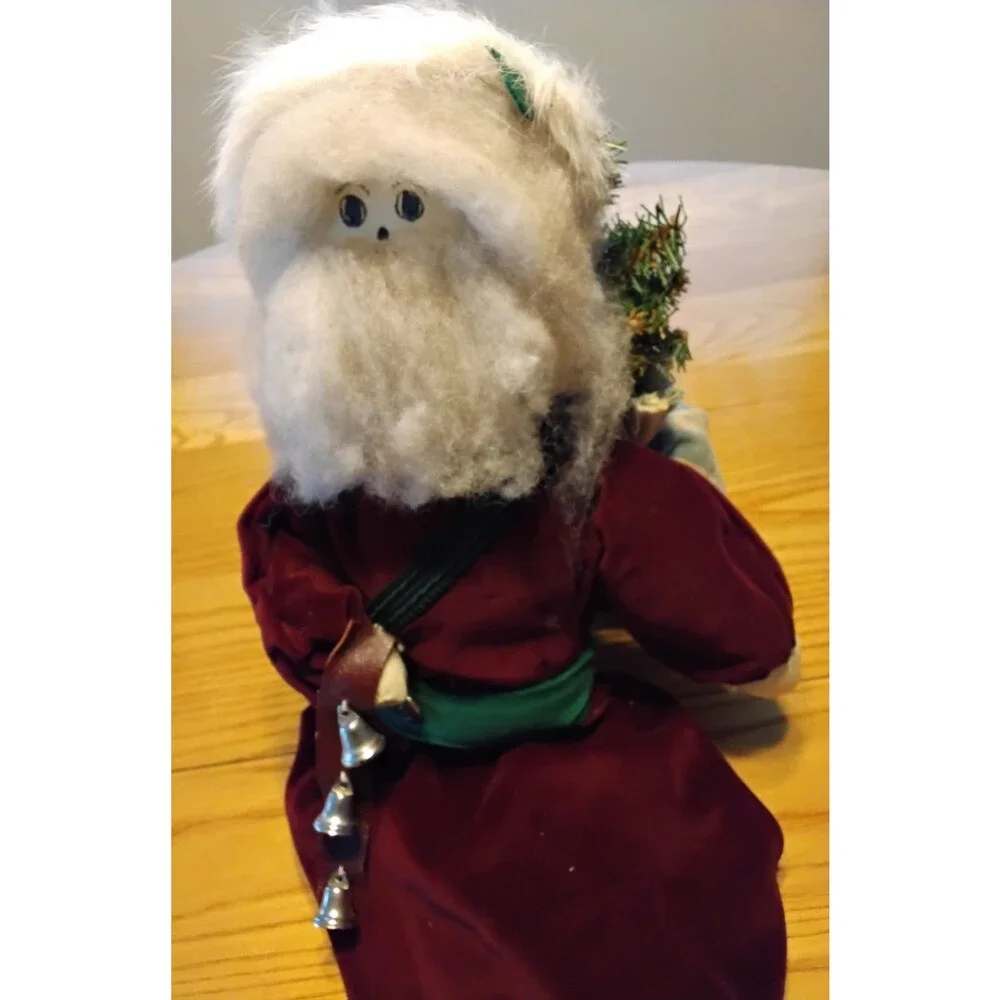 Rare Antique Santa Doll SPES NOSTRA DUES Button 
